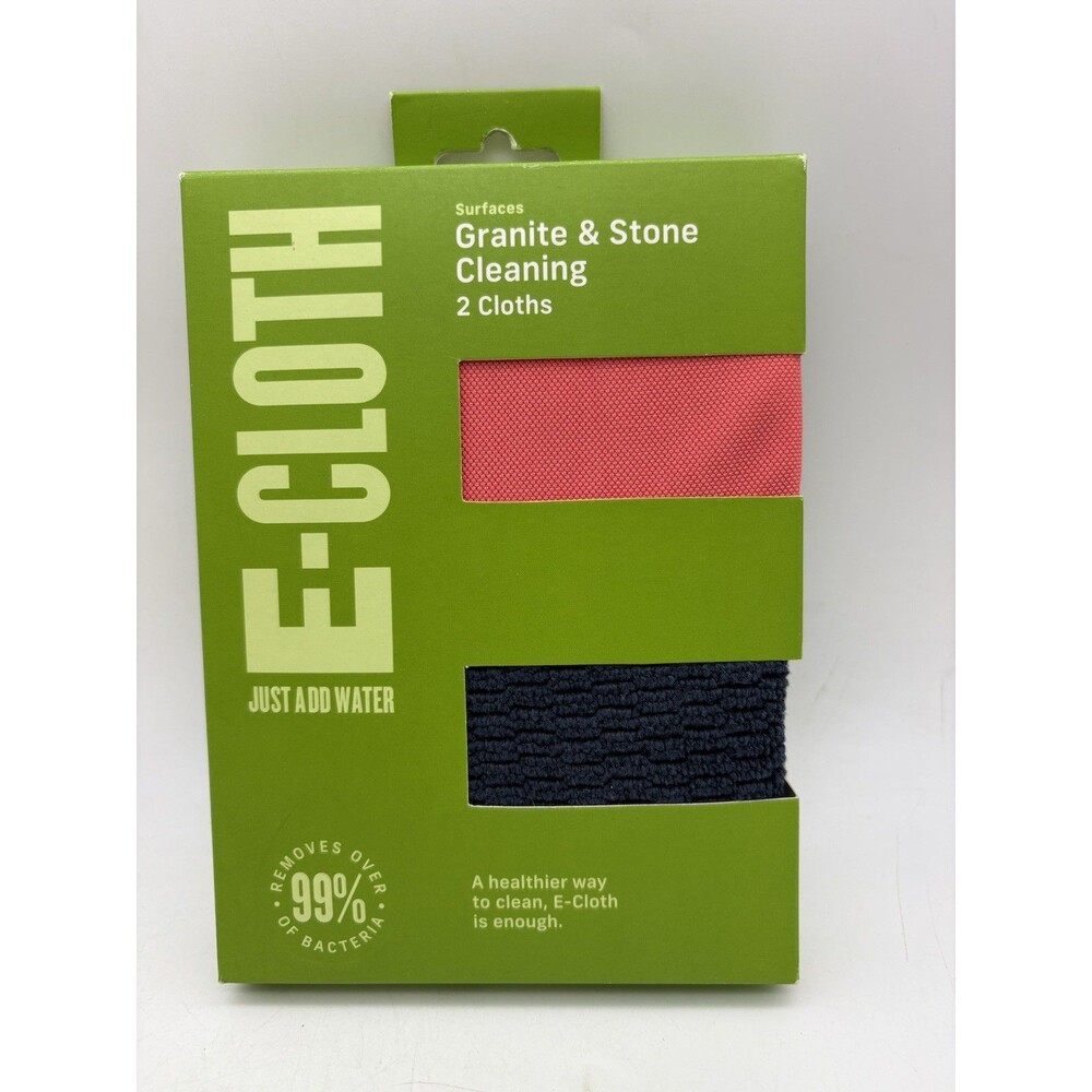 E-Cloth Granite & Stone Cleaning Cloth Set 2 Pc Microfiber Just Add Water New